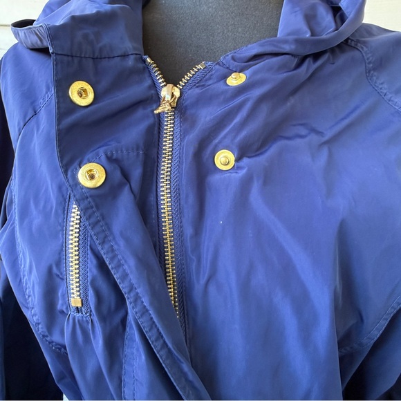 Trina Turk Blue Belted Rain Trench Coat | Size M | Classic & Chic - Picture 7 of 14
